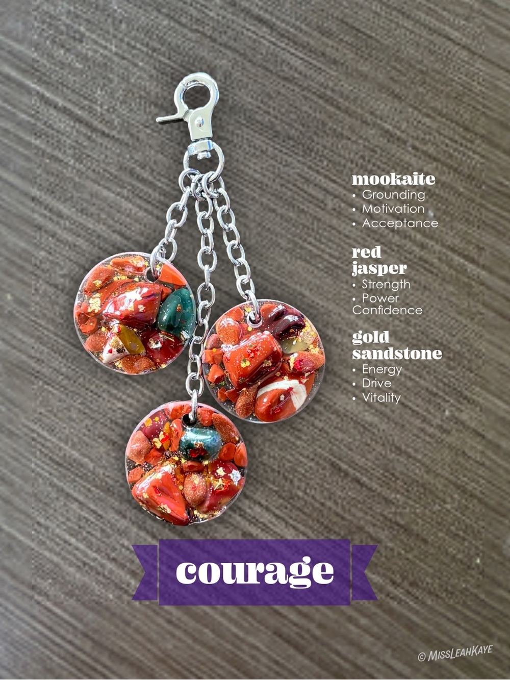 .handmade Bag Charms/Keychains with Crystals - Picture 10 of 16